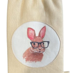 Beige rabbit with glasses