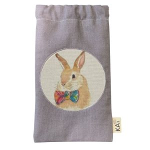 Grey bow tie rabbit