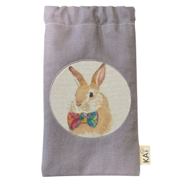 Grey bow tie rabbit