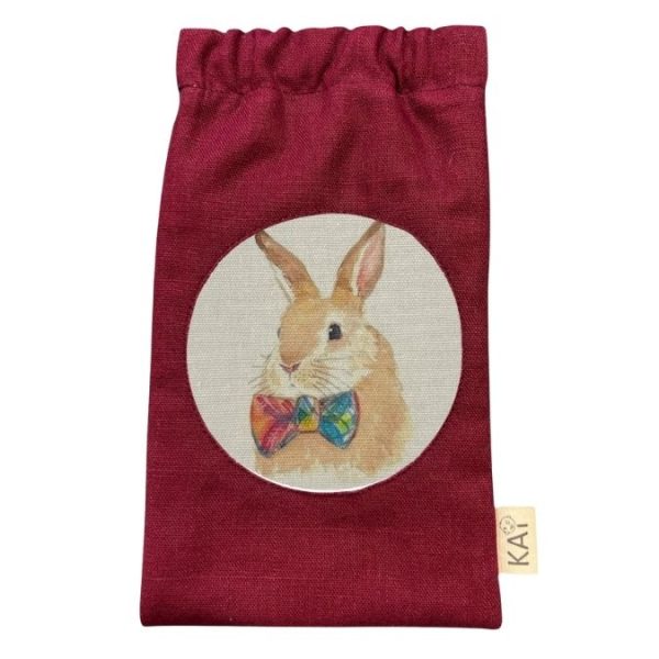 Maroon bow tie rabbit